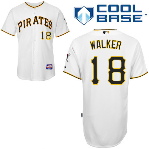 Neil Walker #18 MLB Jersey-Pittsburgh Pirates Men's Authentic Home White Cool Base Baseball Jersey